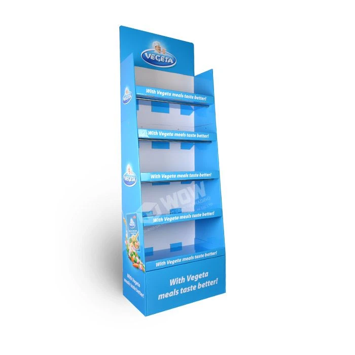 Promocijski zaslon iz valovitega kartona v supermarketih